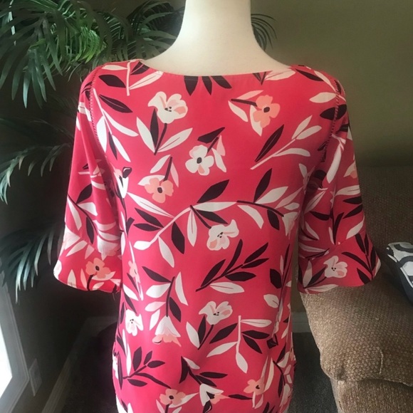 🇺🇸 Talbots Floral Pink Blouse, Size XS - Picture 5 of 6